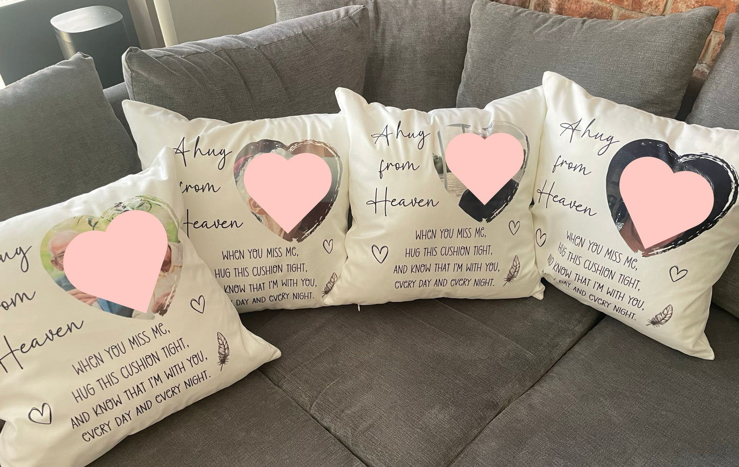 A Hug From Heaven Memorial Cushion | Memorial Remembrance Gift
