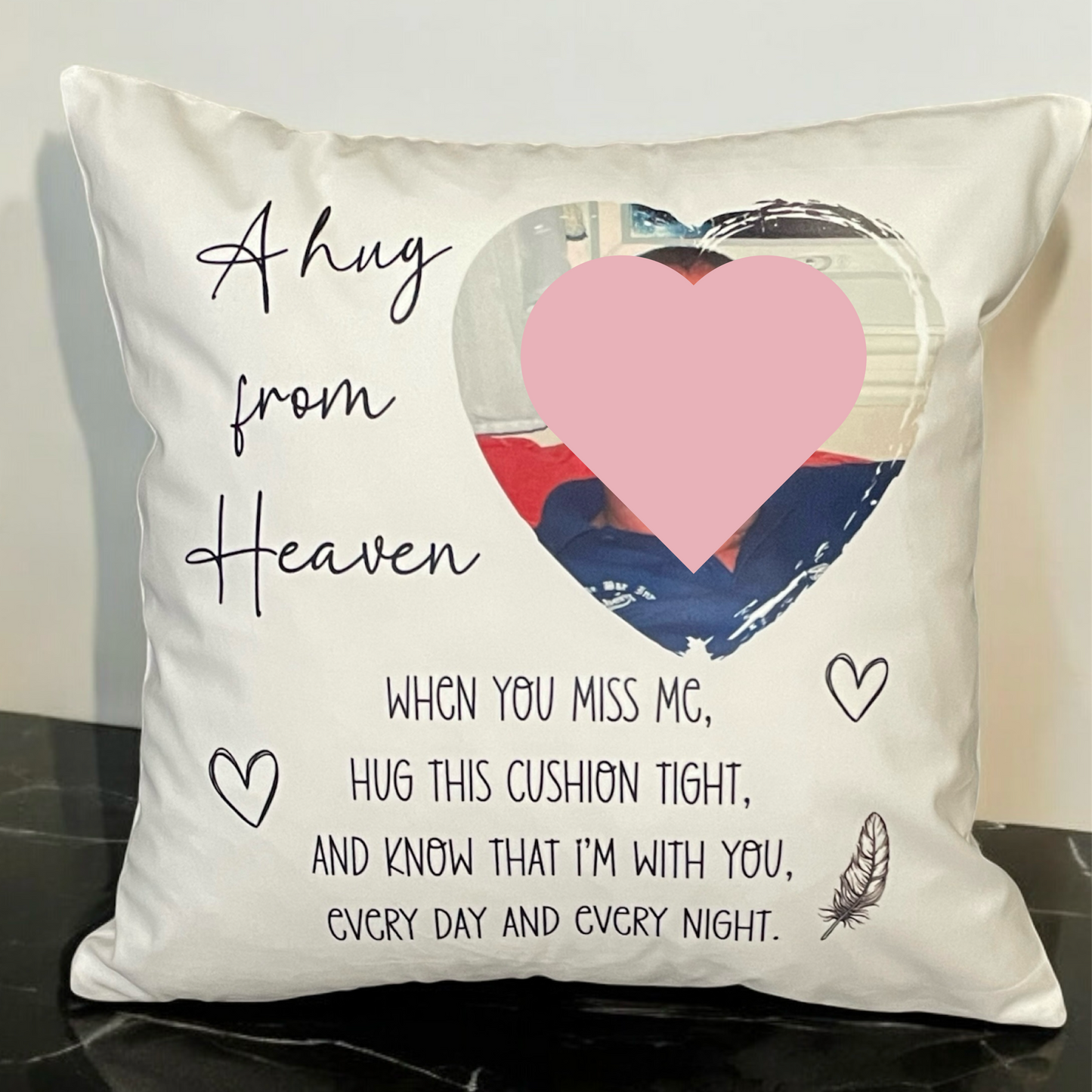 A Hug From Heaven Memorial Cushion | Memorial Remembrance Gift