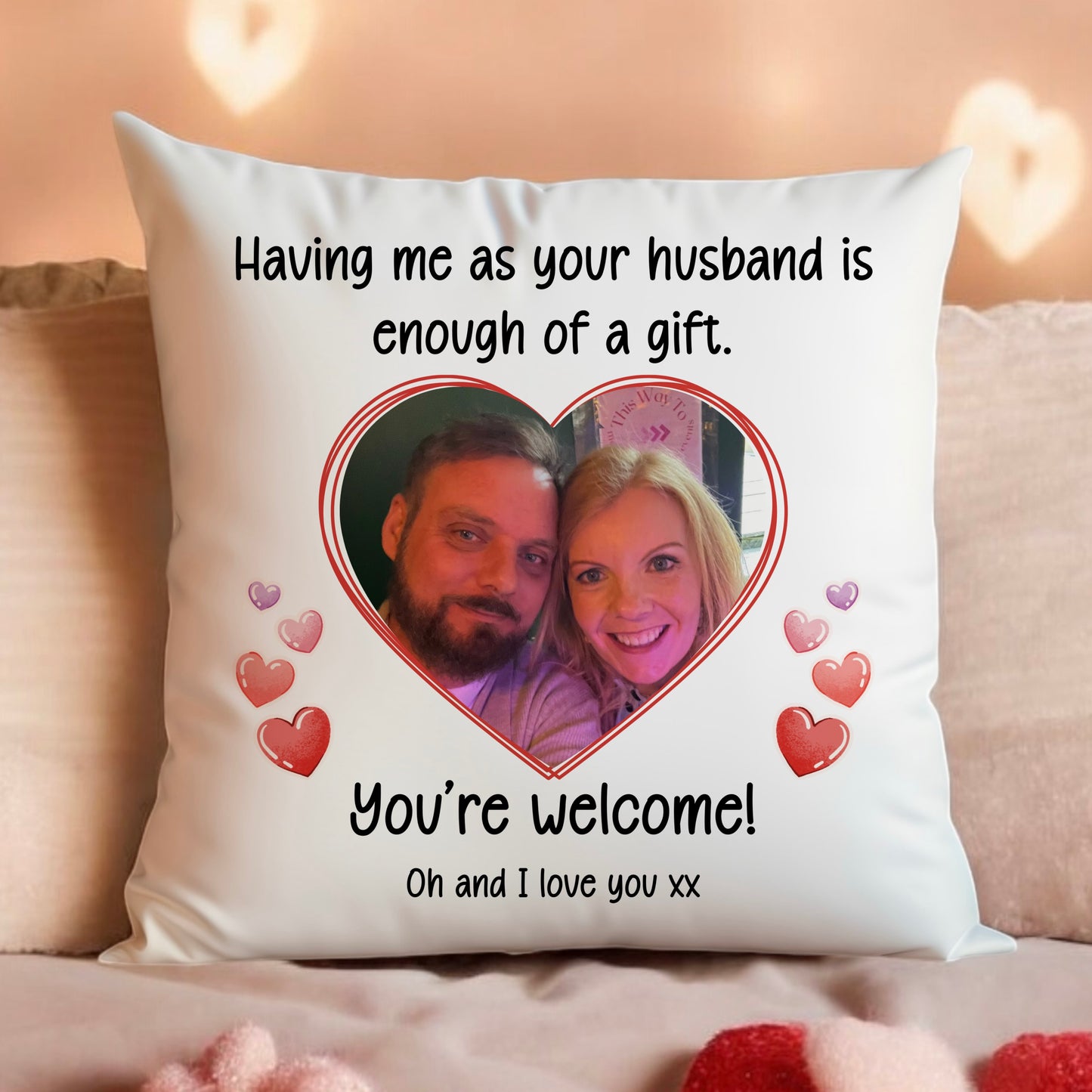 Couples Funny Photo Cushion | Anniversary Gift