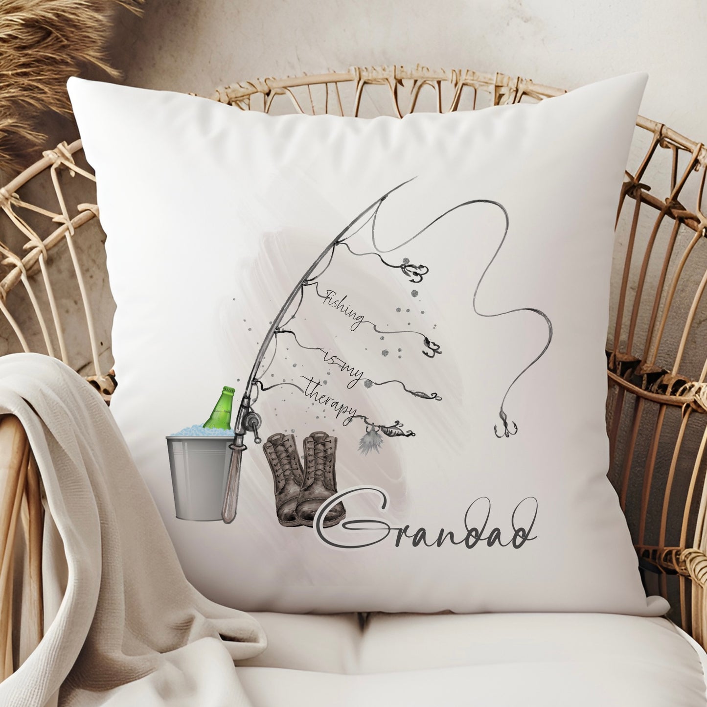 Fishing Personalised Cushion