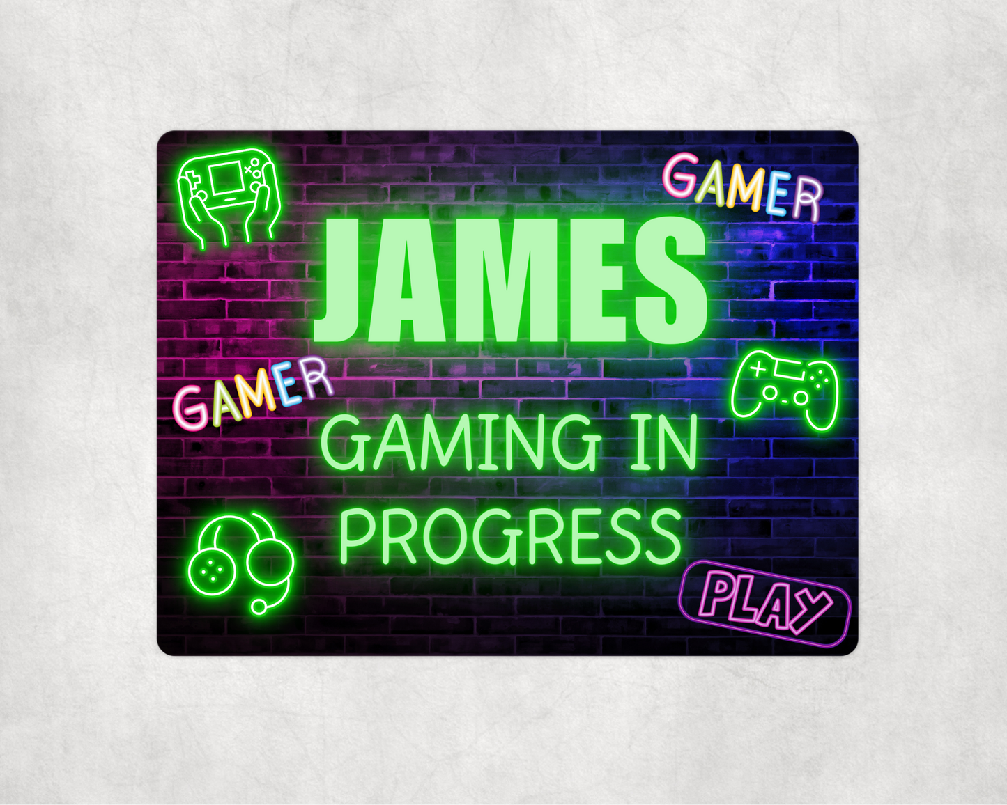Gaming In Progress Sign | Five Colours