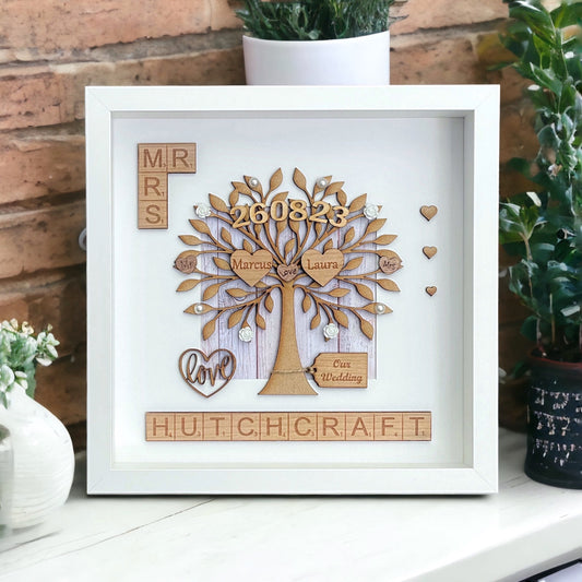 Wedding Gift Personalised Scrabble Frame | Mr & Mrs Wedding Gift Frame