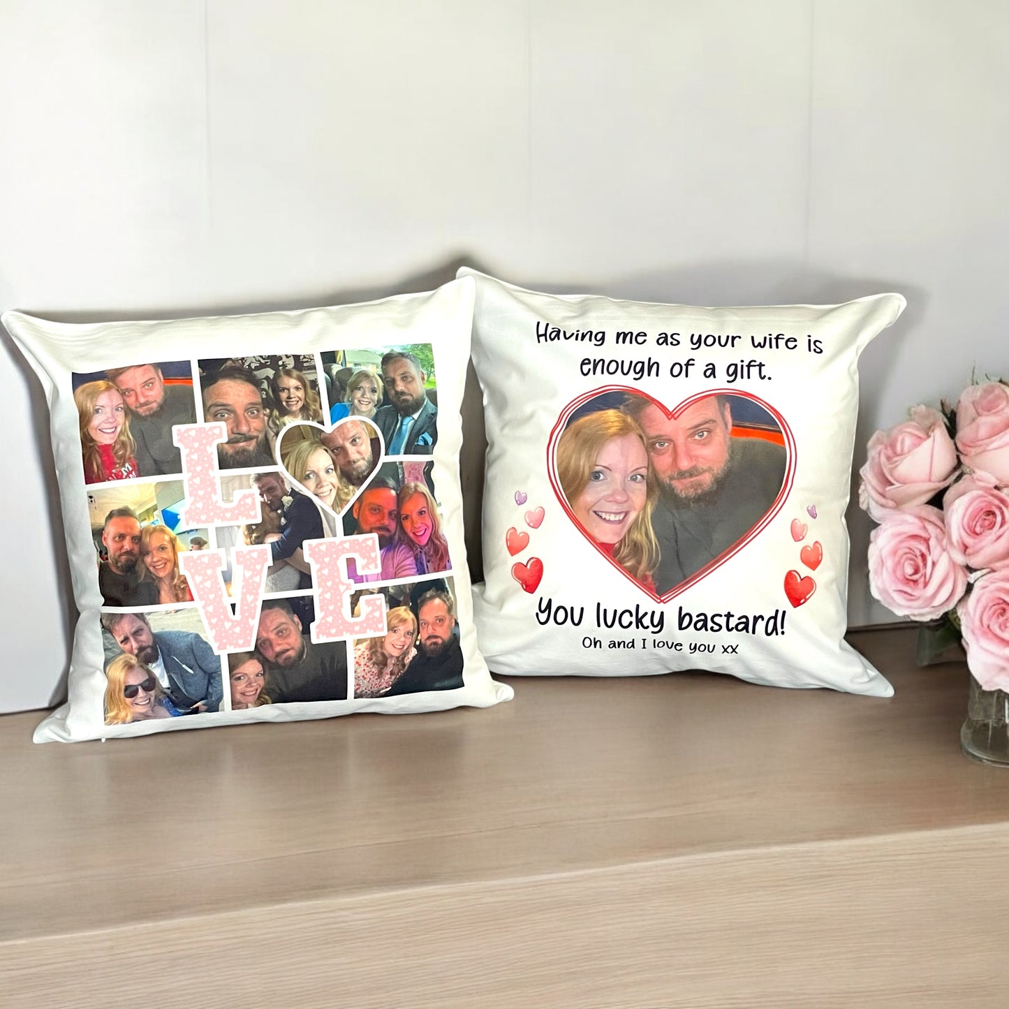 Couples Photo Cushion . Anniversary Gift