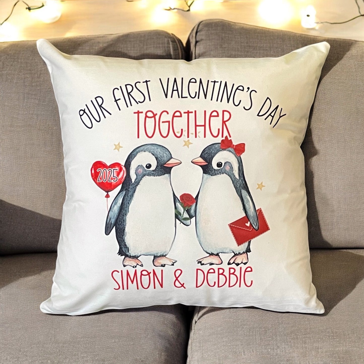 First Valentine’s Day Together Cushion