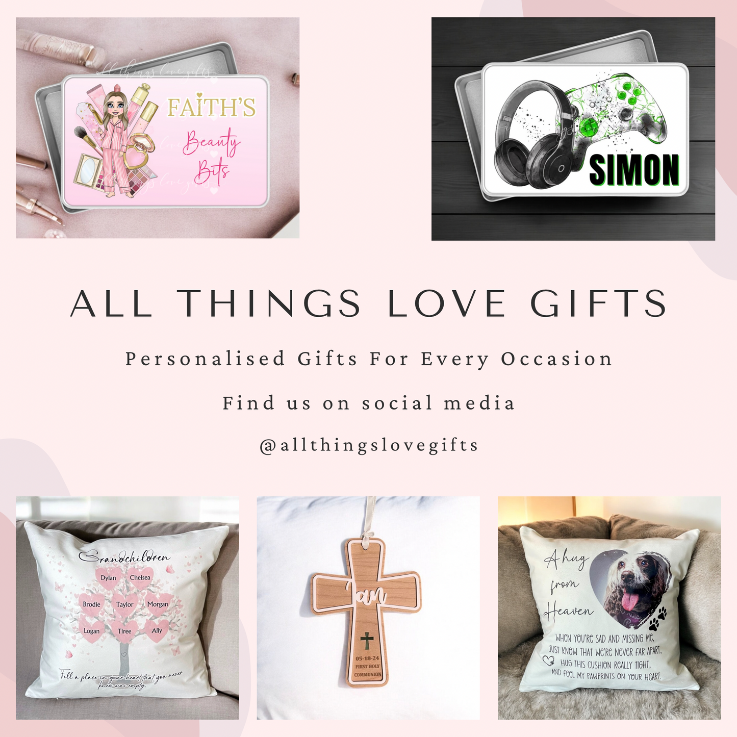 A Hug From Heaven Memorial Feather Photo Cushion