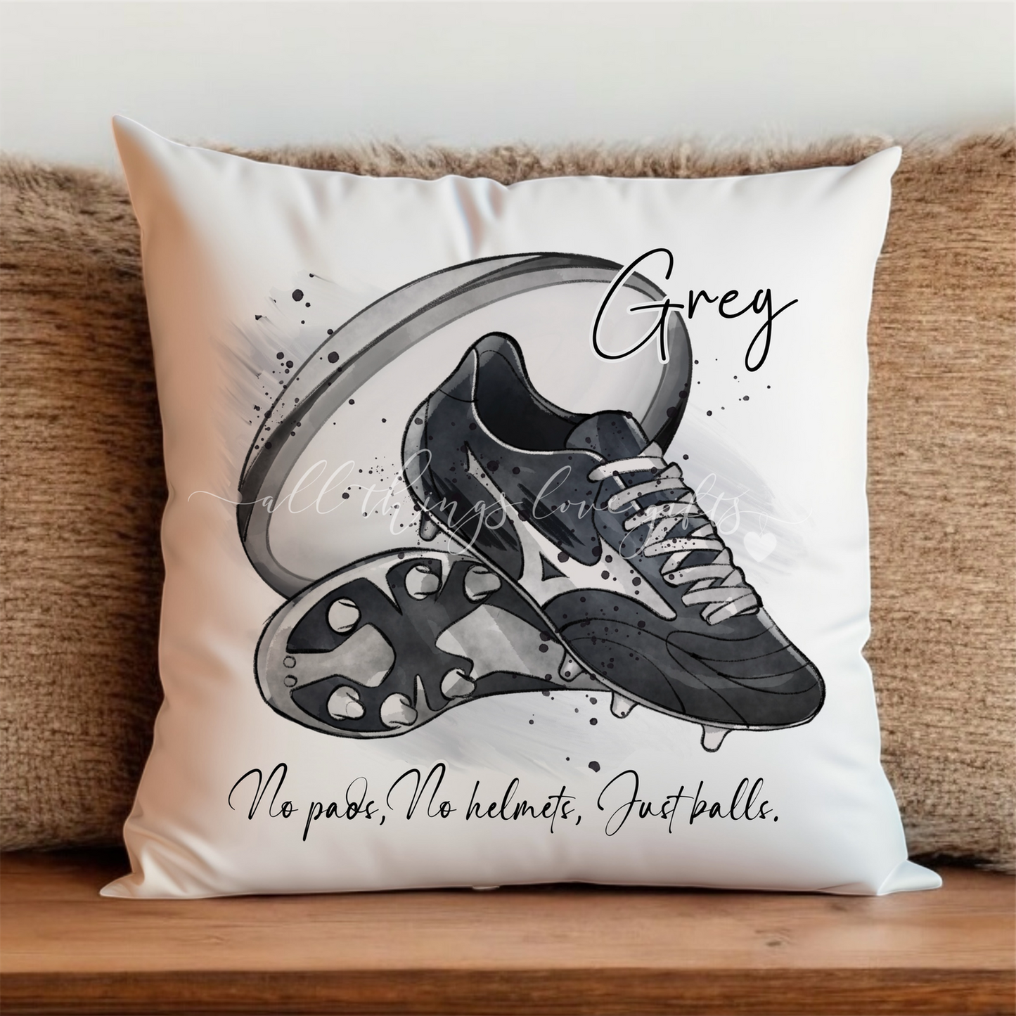 Rugby Personalised Cushion