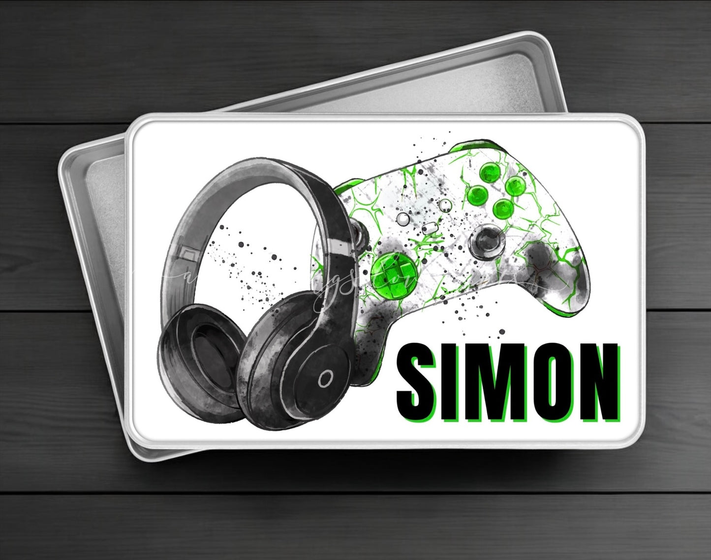 Gamer Xbox Controller Headset Snack Tin