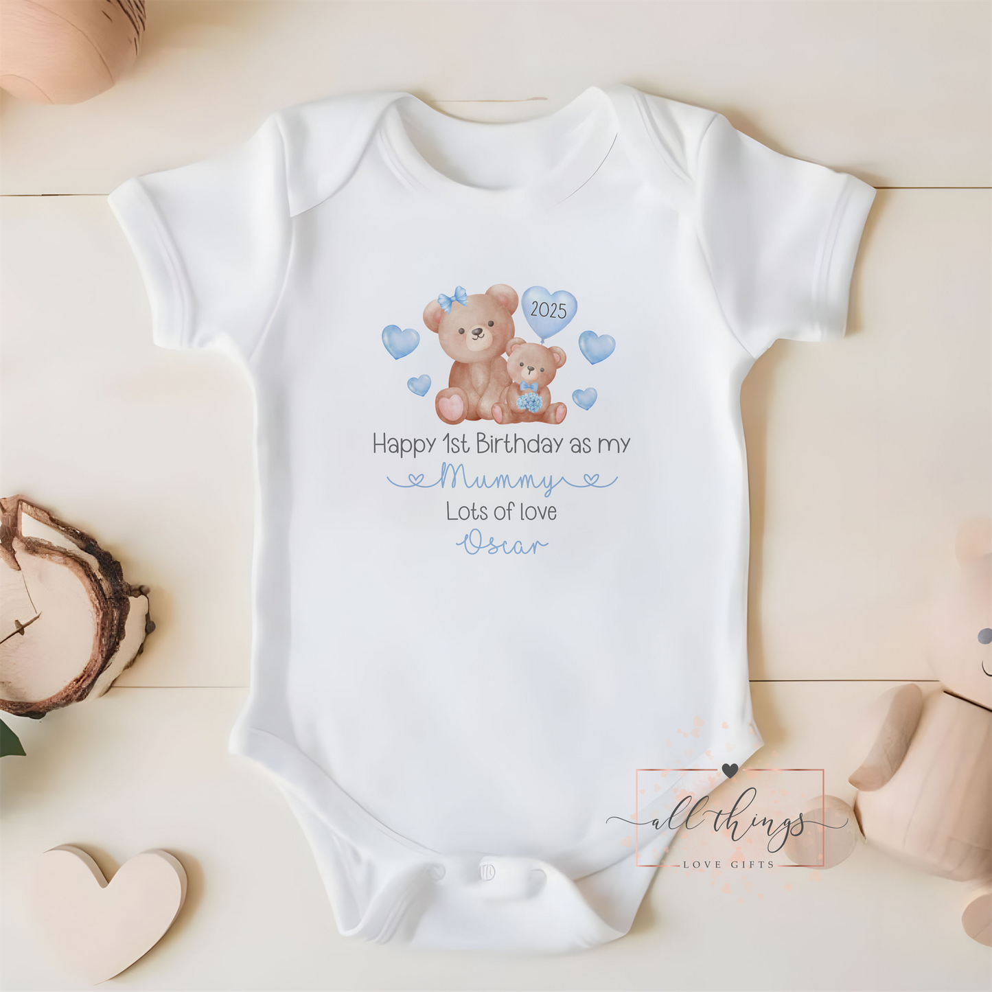 Mummy Birthday Baby Vest. First Birthday As My Mummy