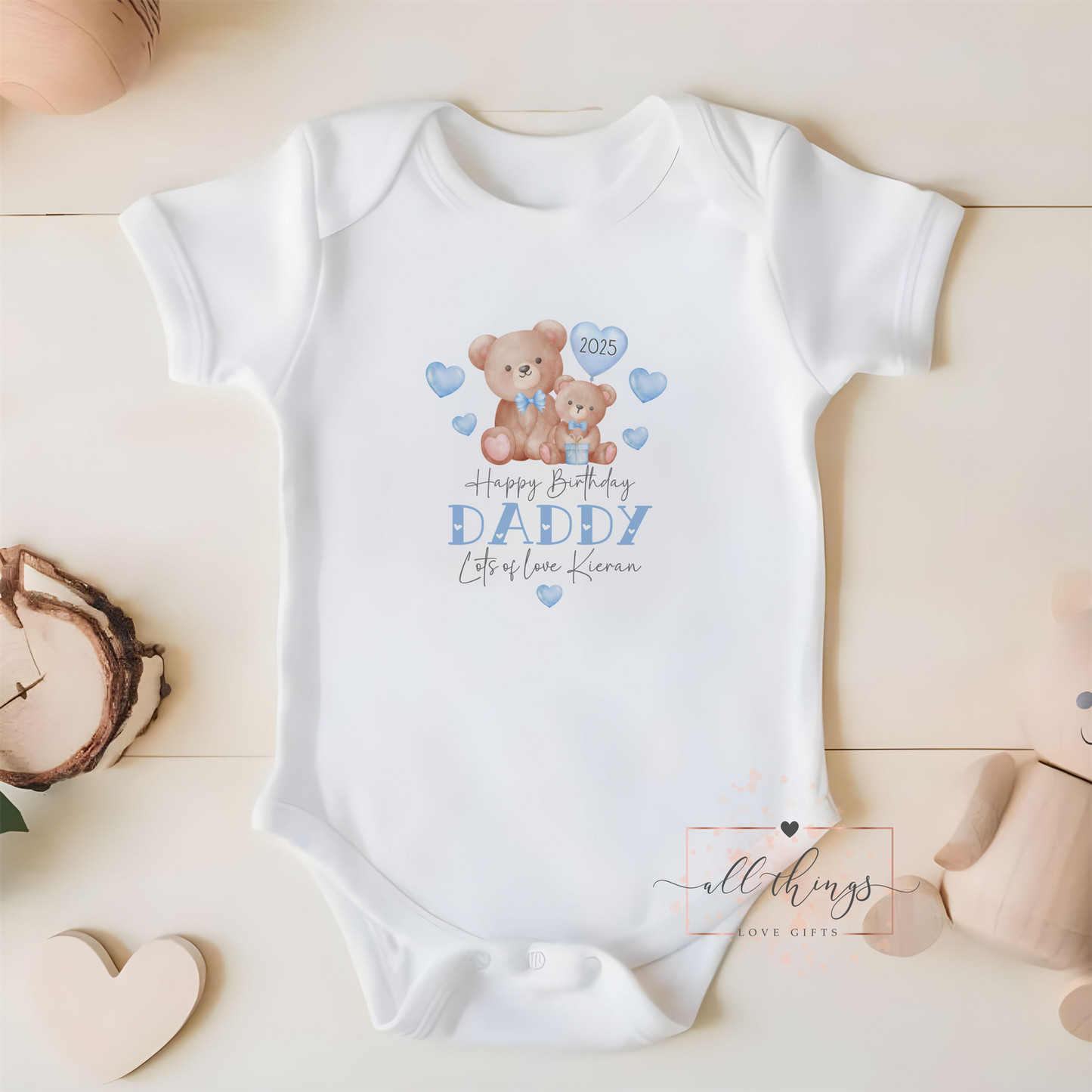 Daddy Birthday Baby Vest. First Birthday Daddy Baby Vest