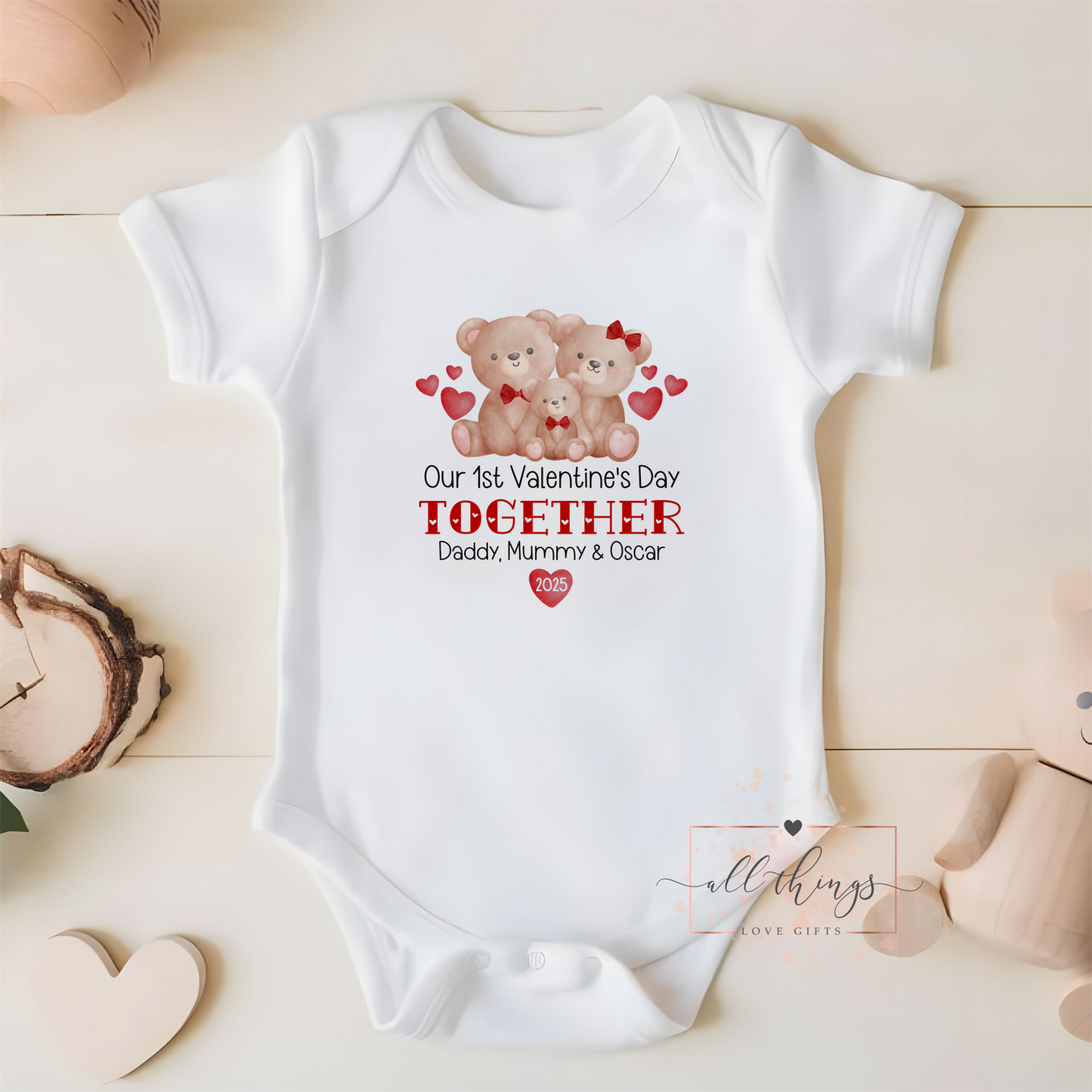 Baby First Valentines Day Vest. Baby Valentine