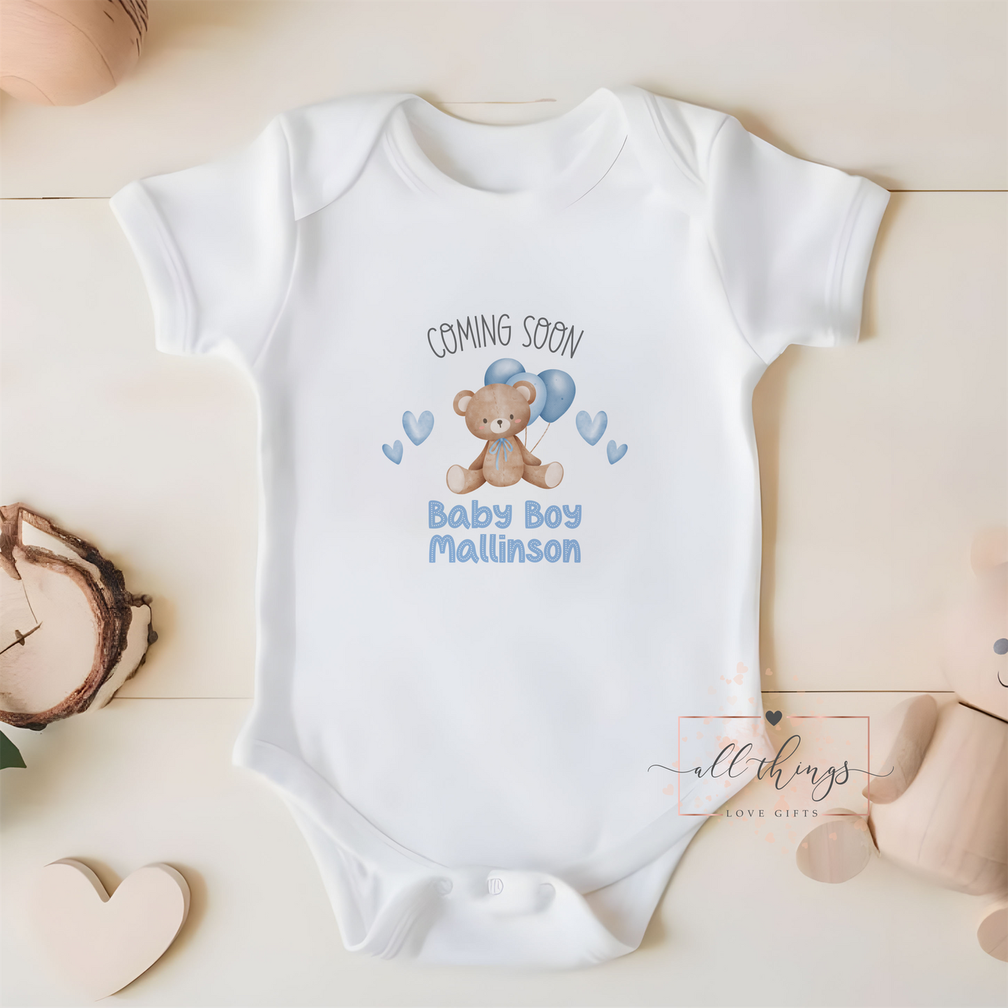 Baby Announcement Vest. Baby Boy Pregnancy Announcement