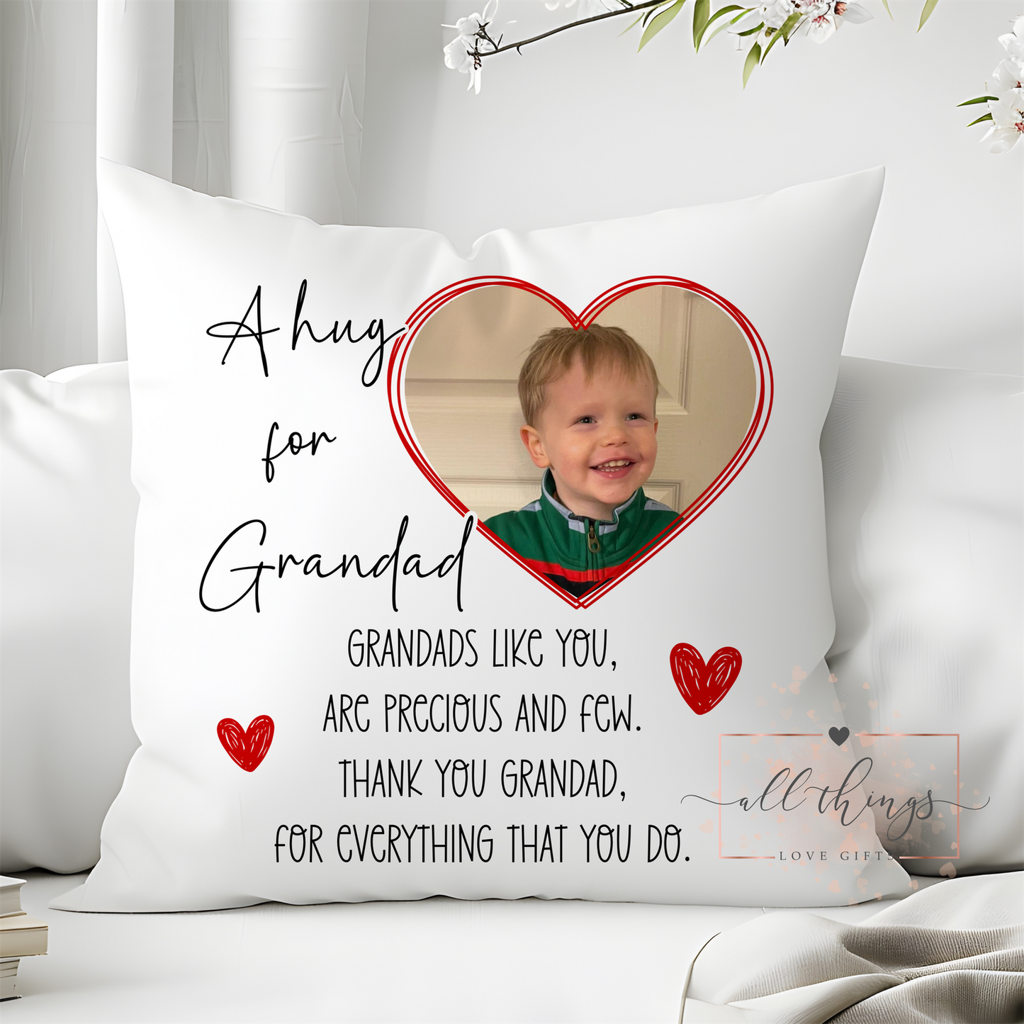 Dad Grandad Photo Cushion. Father’s Day Gift