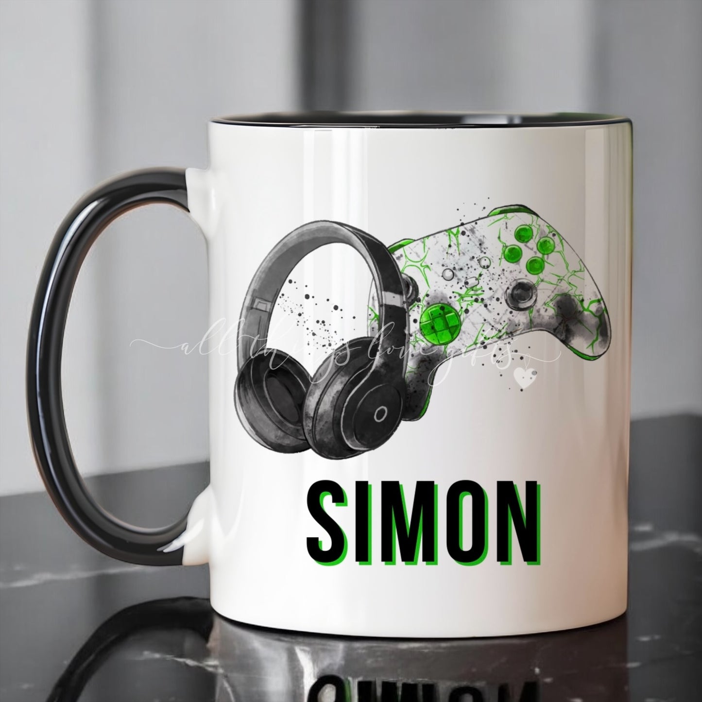 Gamer Xbox Controller Headset Mug
