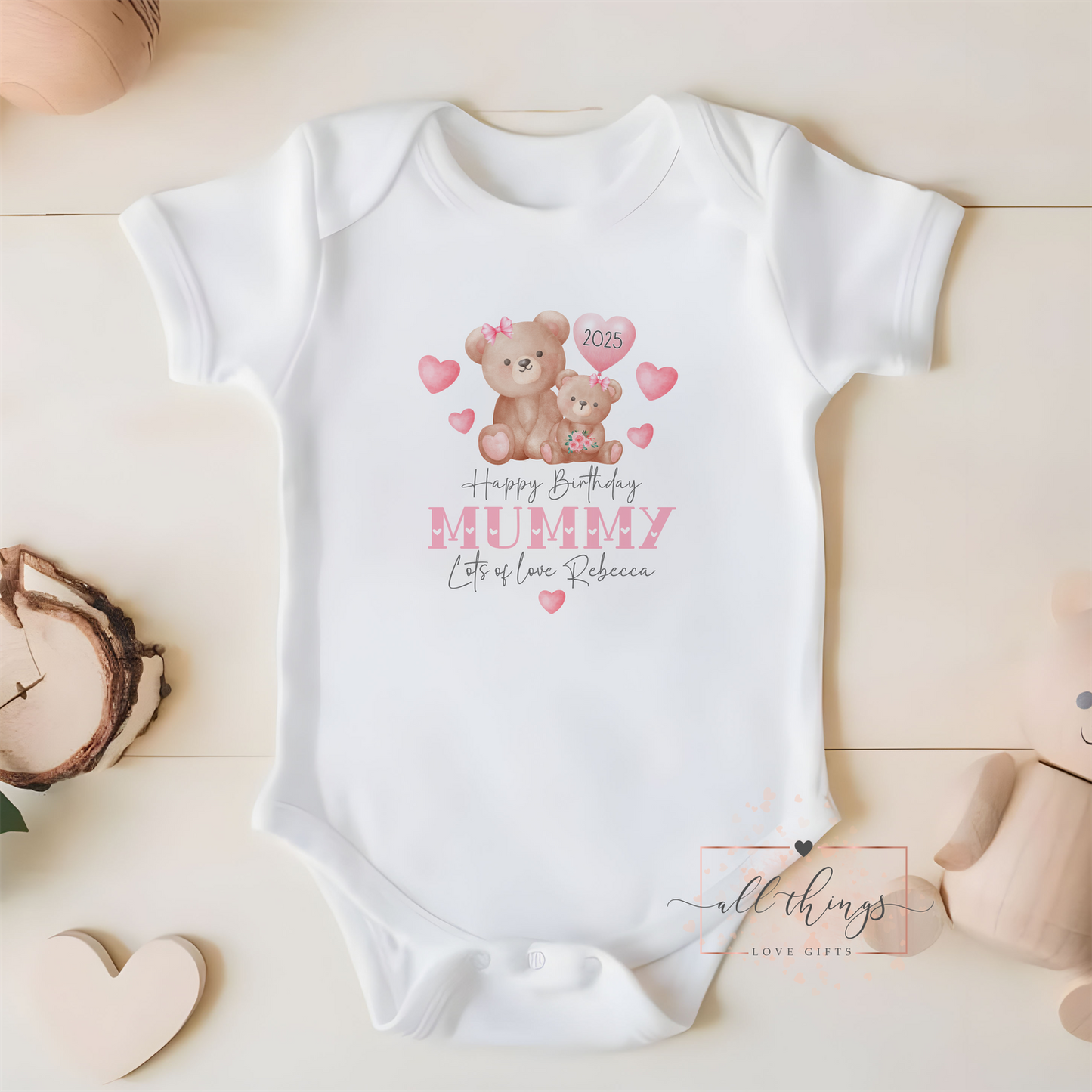 Mummy Birthday Baby Vest. First Birthday As A Mummy