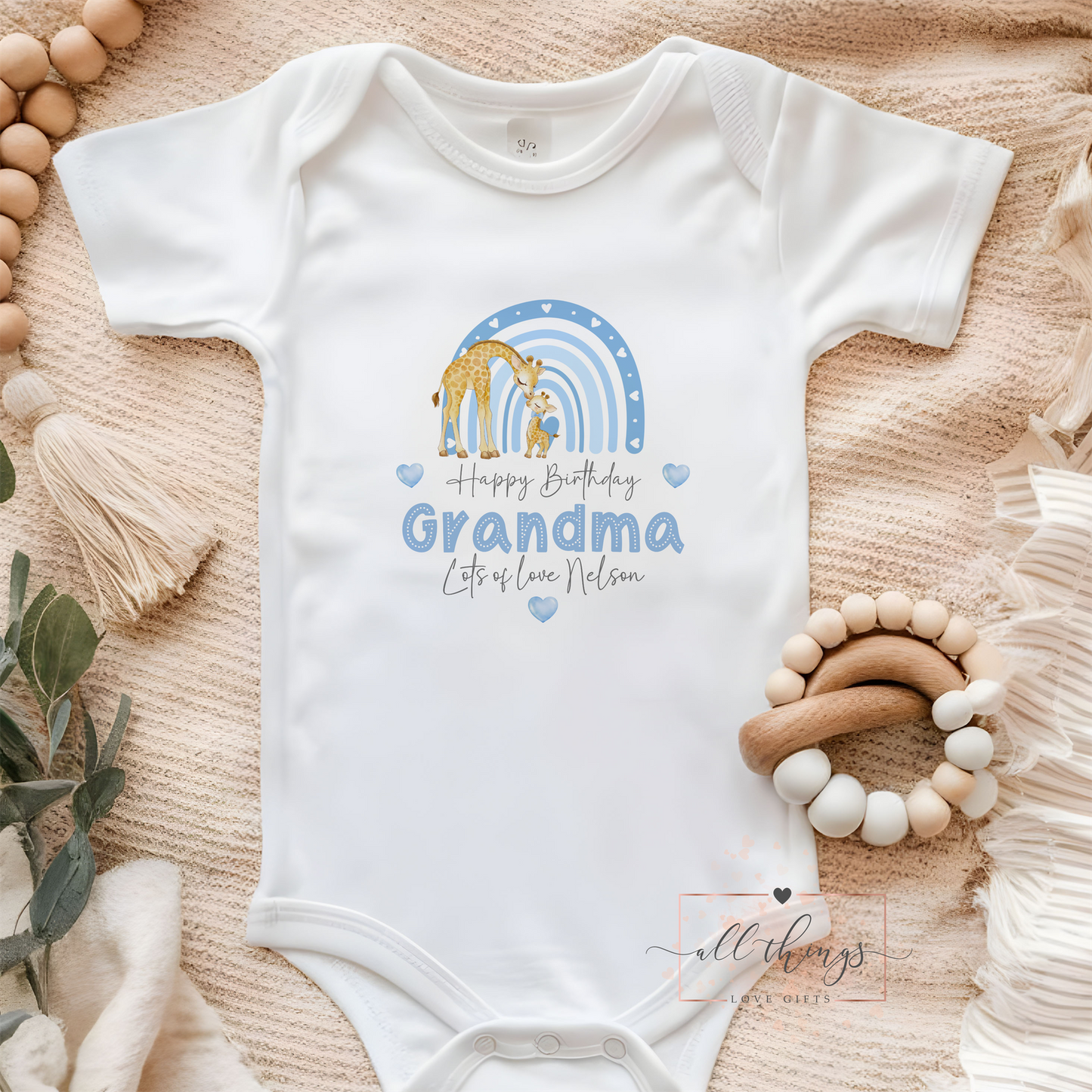 Grandma’s Nana Birthday Baby Vest. First Birthday As A Granny Nanny