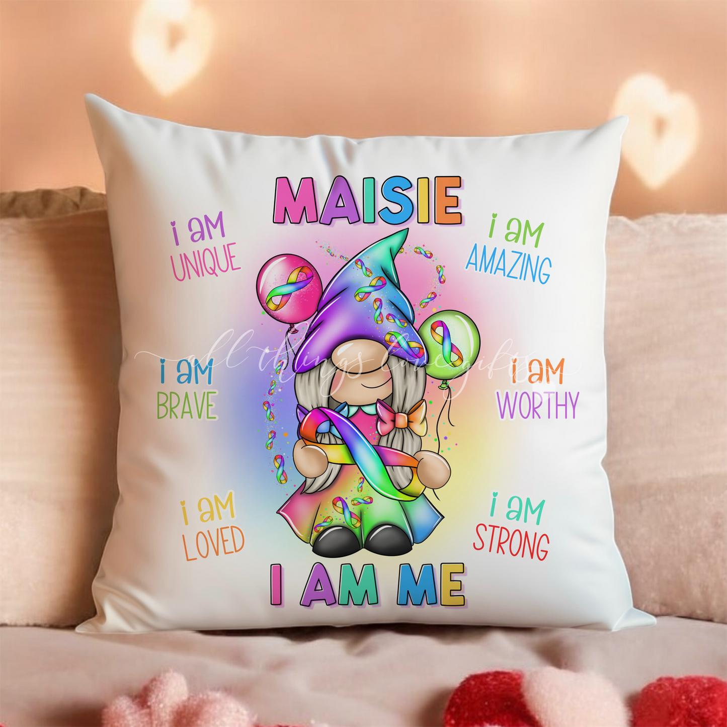 Autism Affirmation Gnome Cushion | Gonk Autism ADHD Cushion