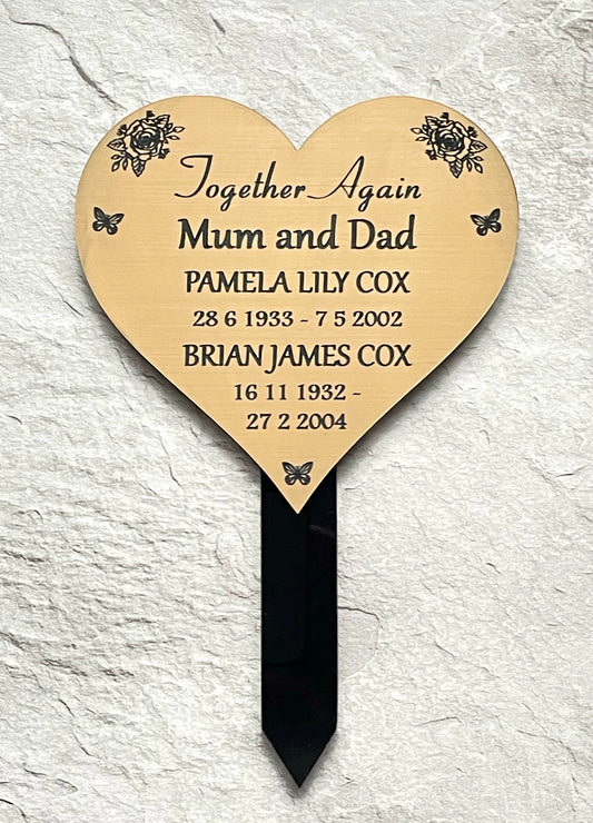 Memorial Personalised Engraved Plaque | Heart Remembrance Plaque