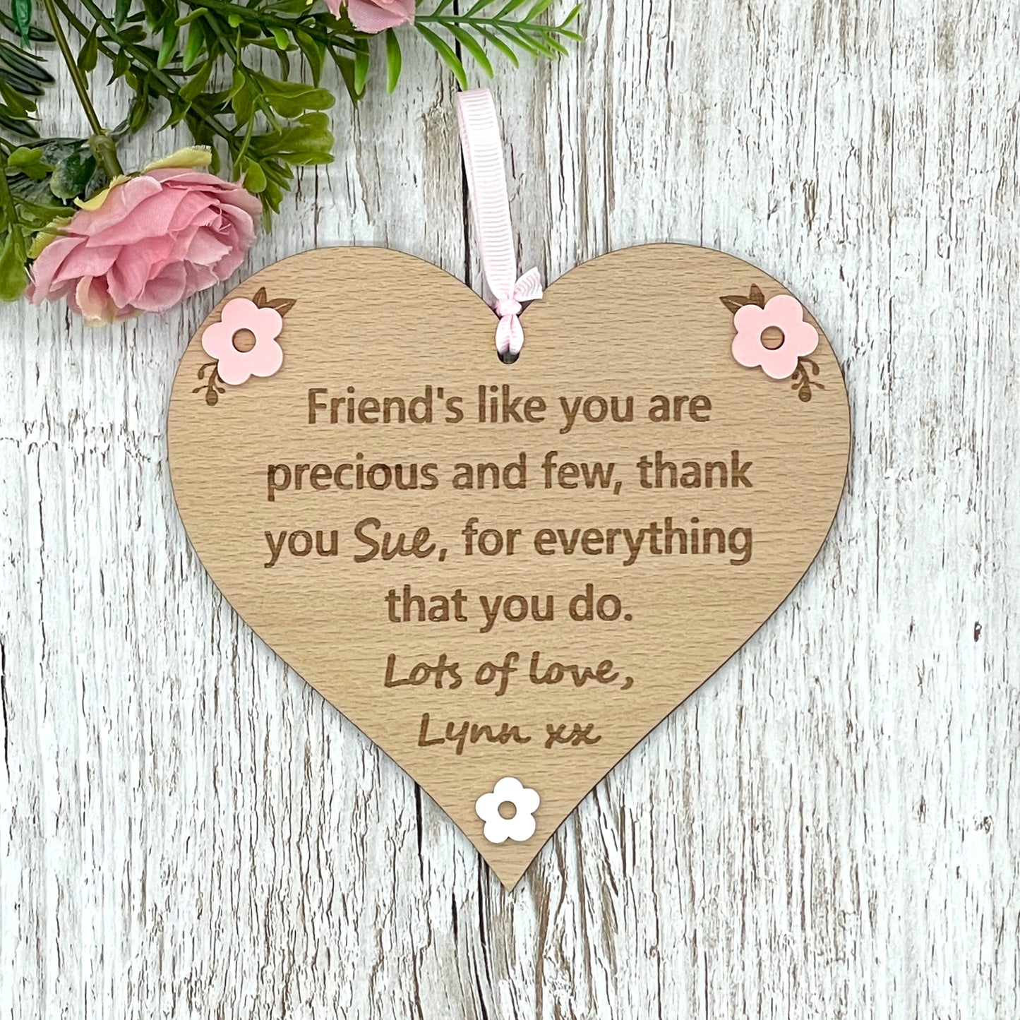 Friend Personalised Heart Gift | Friends Like You Heart Plaque