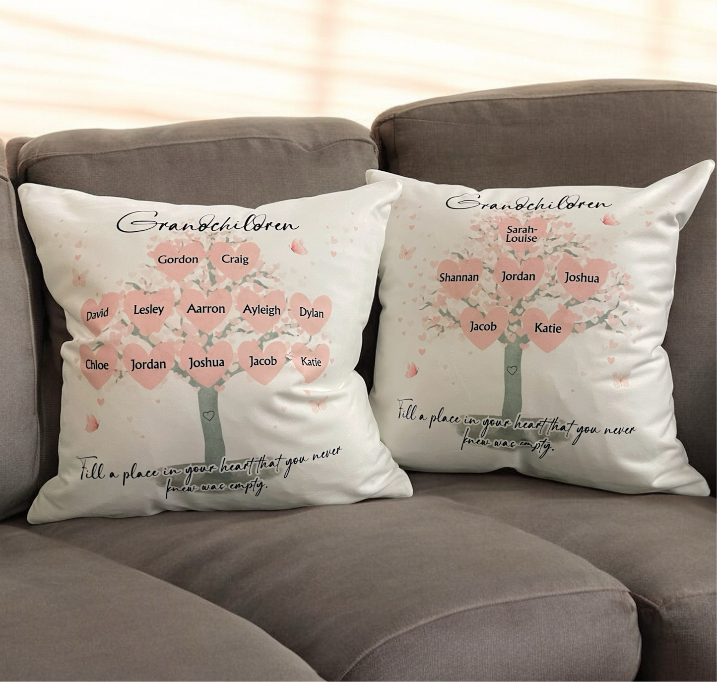 Grandparent Gift | Grandchildren Family Tree Cushion