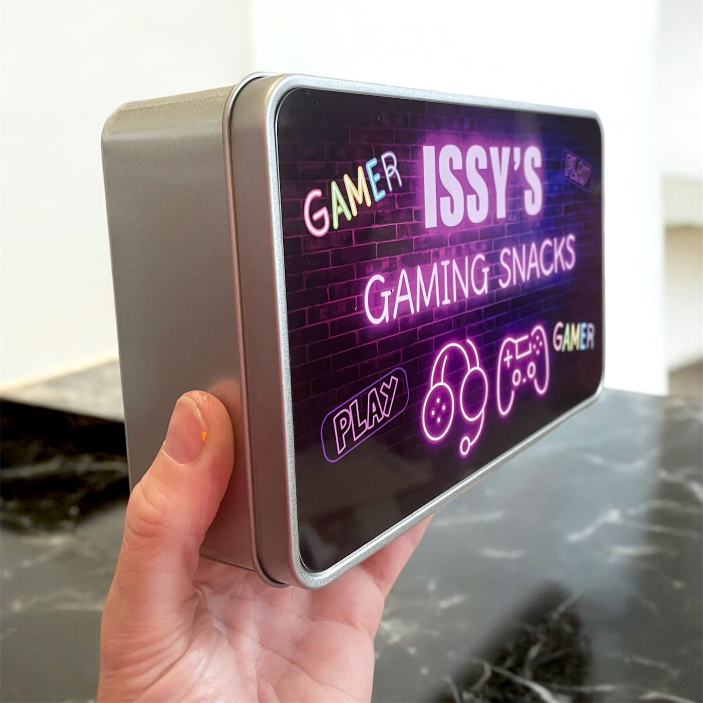 Gamer Snack Tin | Five Colours | Gamer Gift