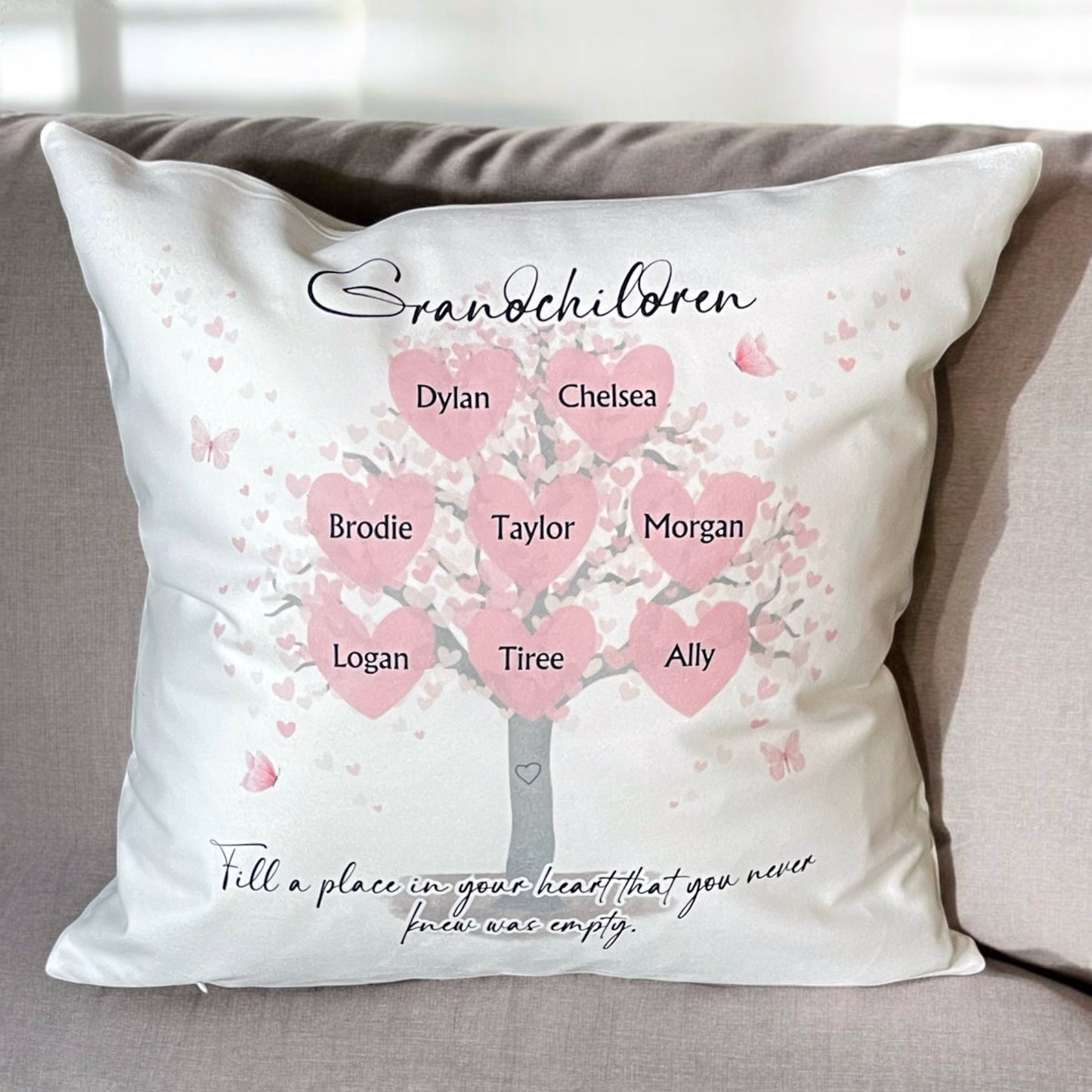 Grandparent Gift | Grandchildren Family Tree Cushion