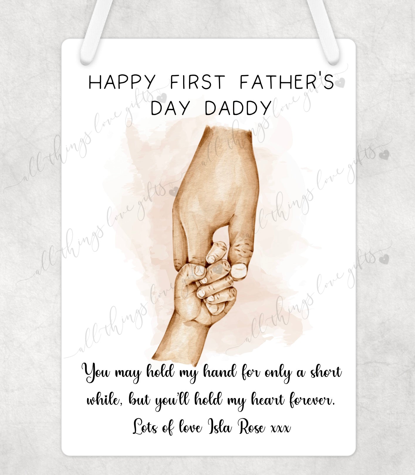 First Father’s Day Holding Hands Plaque