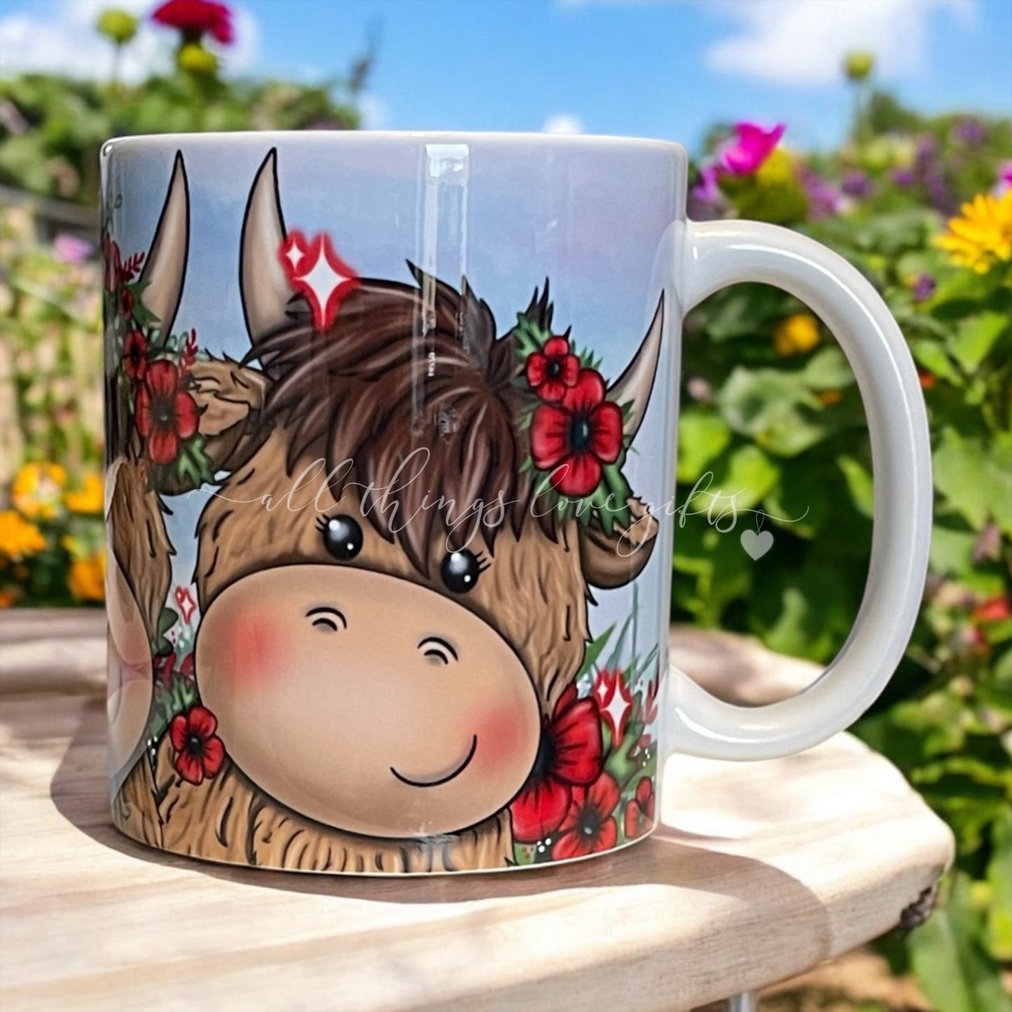 Poppy Highland Cow Mug Remembrance Mug