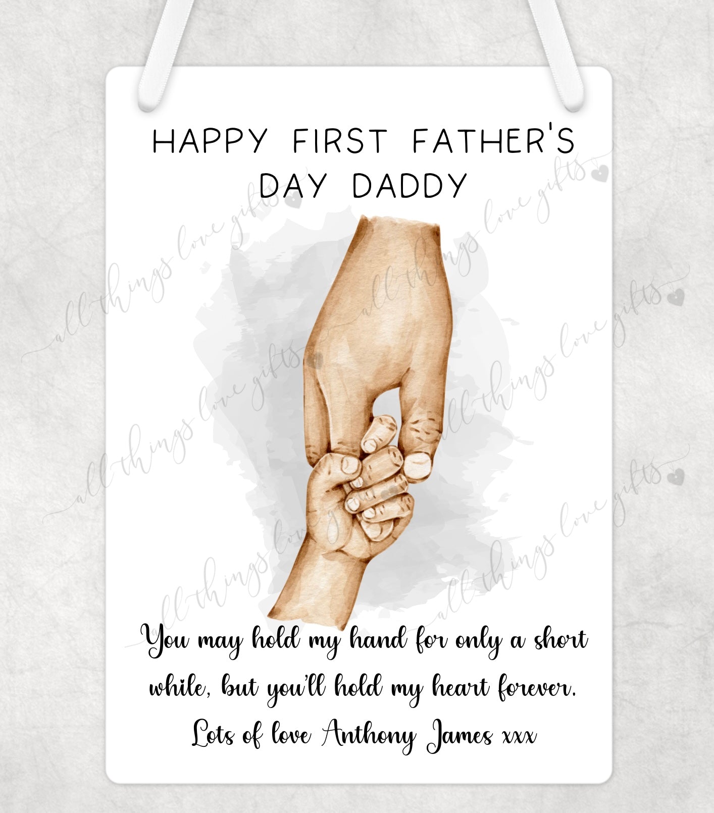 First Father’s Day Holding Hands Plaque