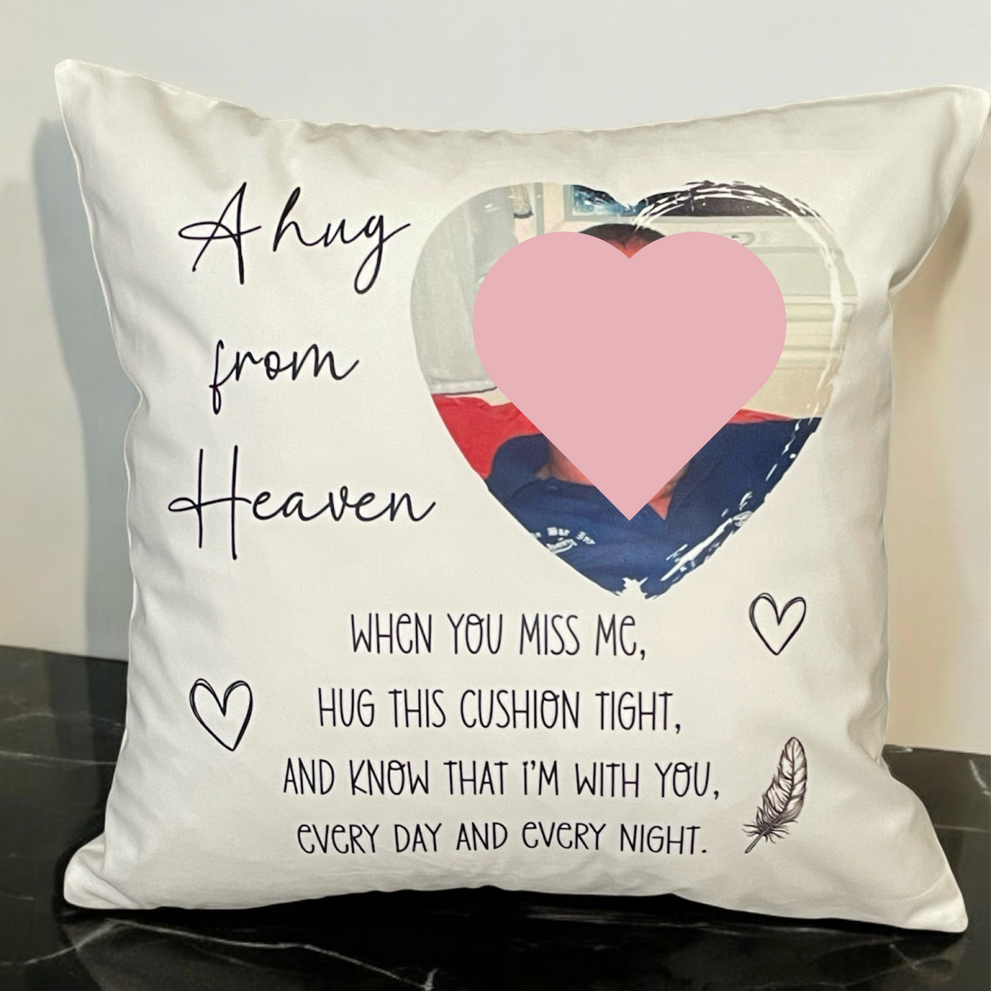 Memorial A Hug From Heaven Photo Cushion