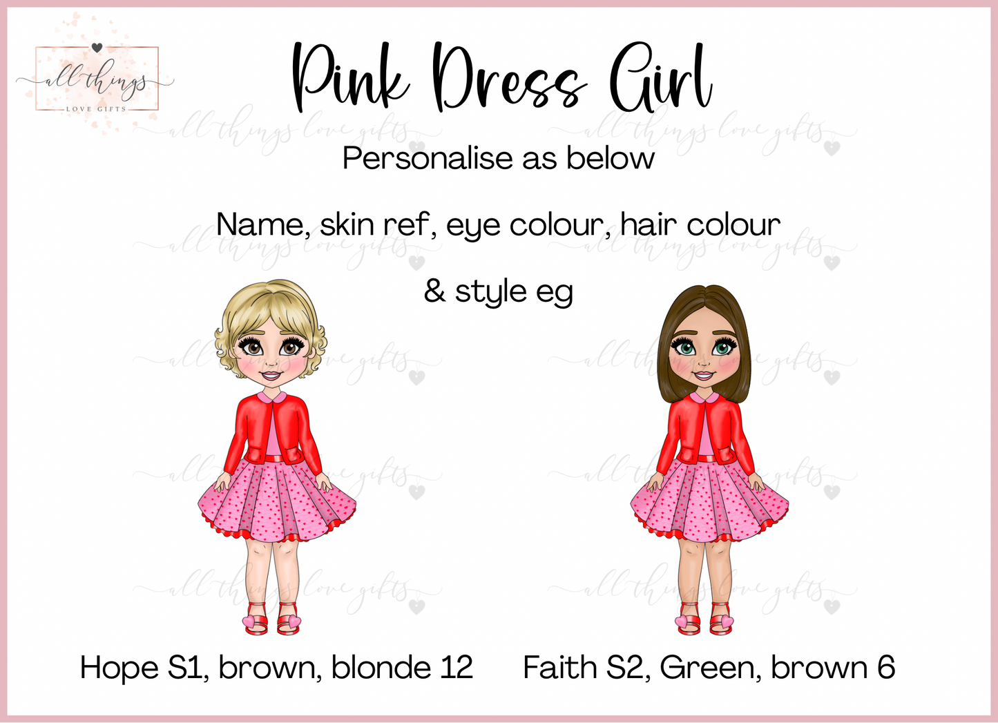 Girls Pink Dress Treat Tin | Build Your Own Character