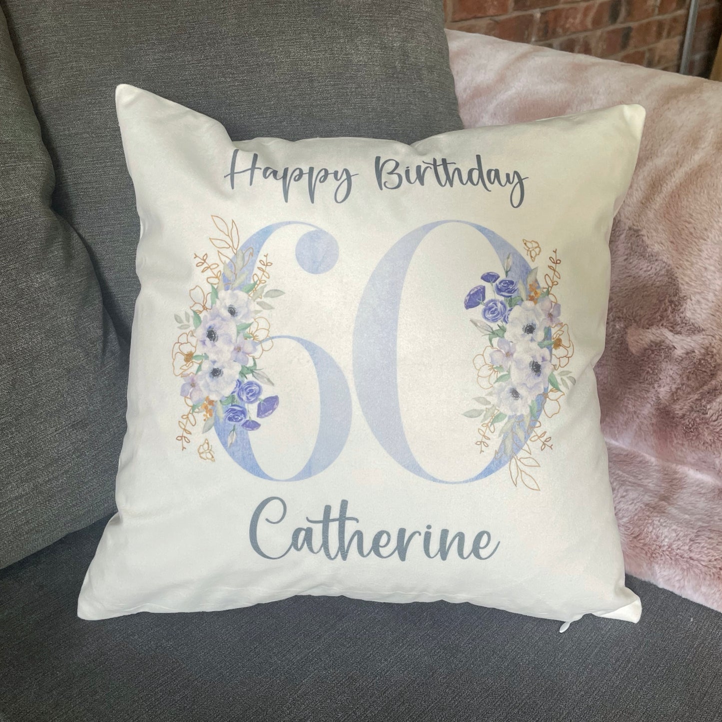 60th Birthday Cushion | Any Age Birthday Cushion