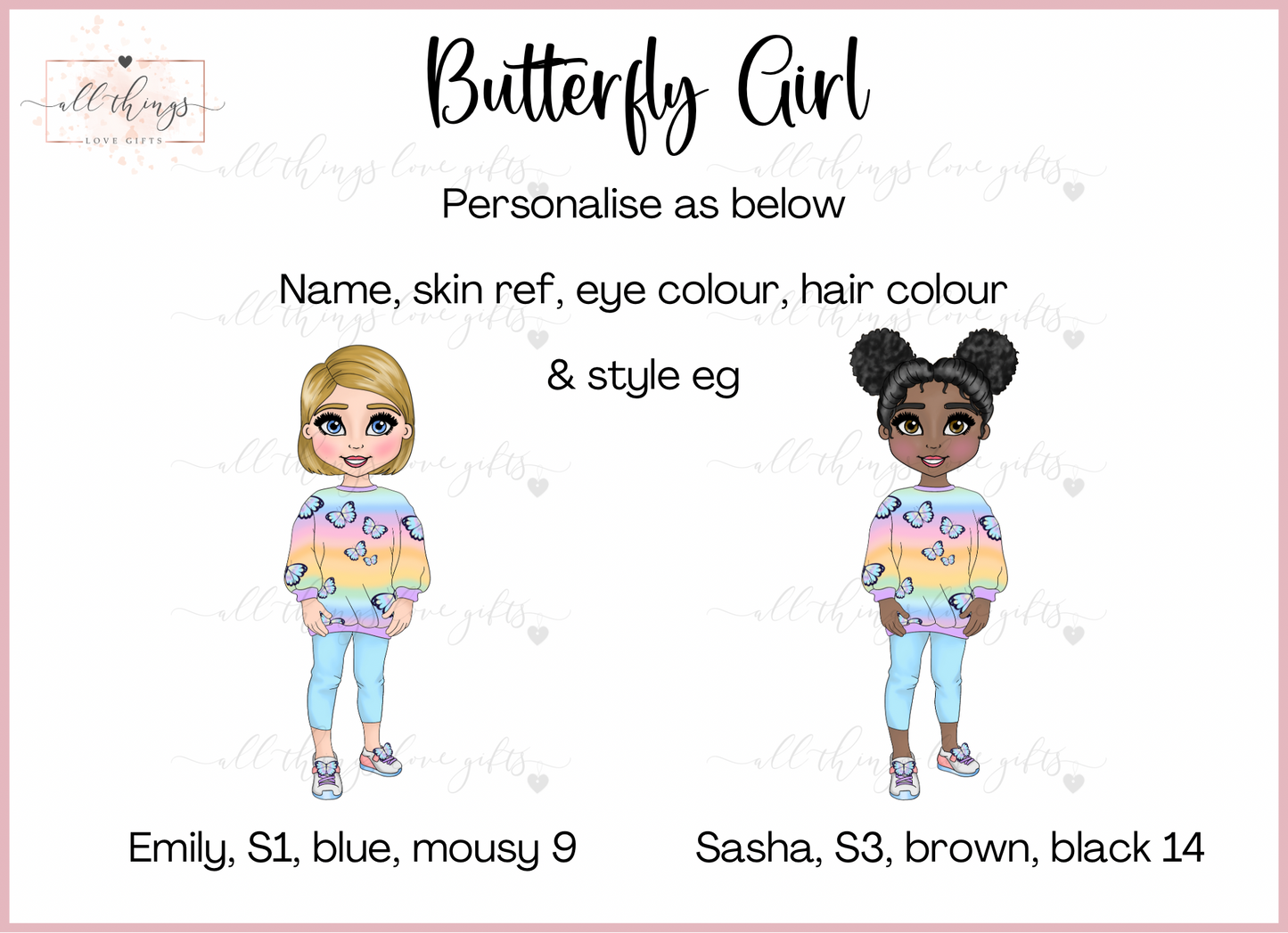 Girls Butterfly Treat Tin | Build Your Own Character