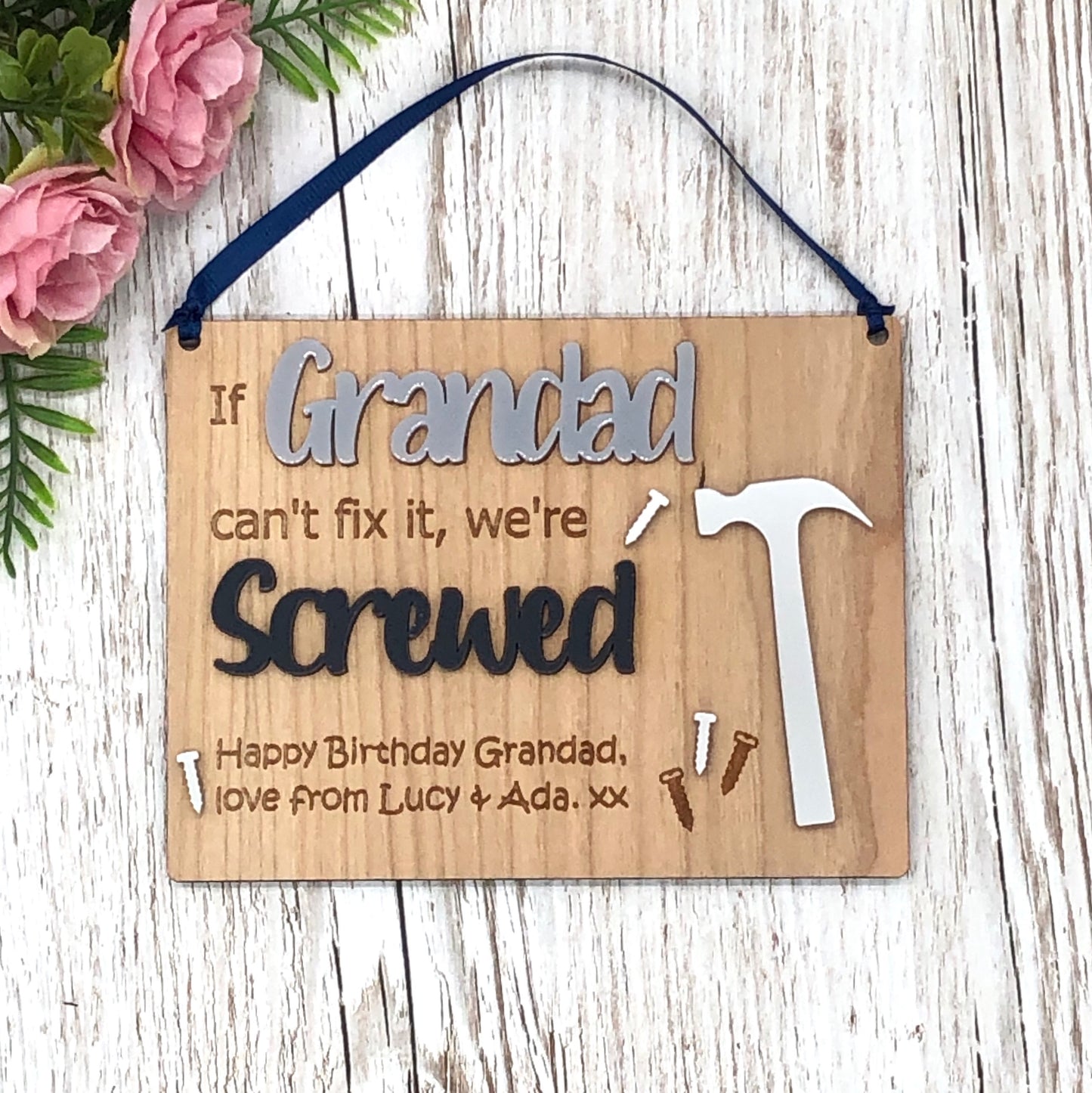 Grandad / Dad DIY Personalised Fix It Plaque