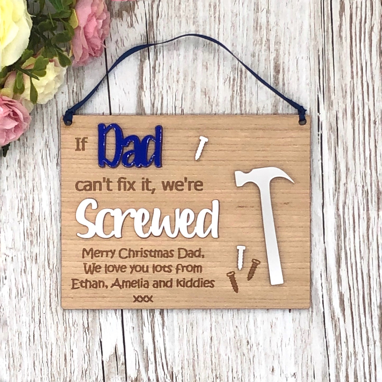 Grandad / Dad DIY Personalised Fix It Plaque