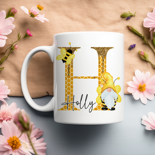 Alphabet Gnome Bee Mug