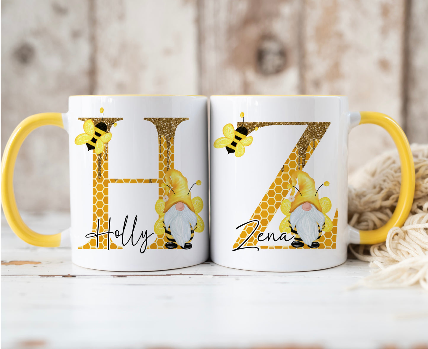 Alphabet Gnome Bee Mug