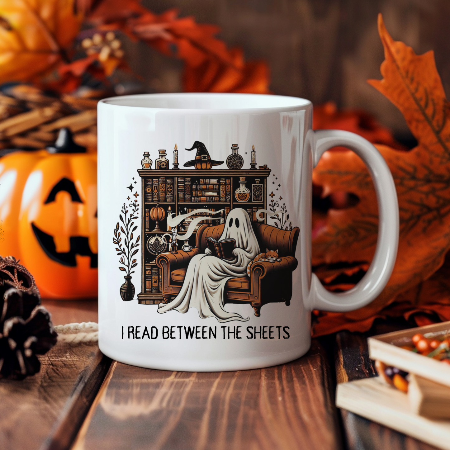 Ghost Mug | Book Lover Halloween Mug