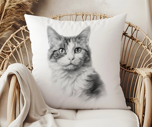 Cat Sketchy Cushion