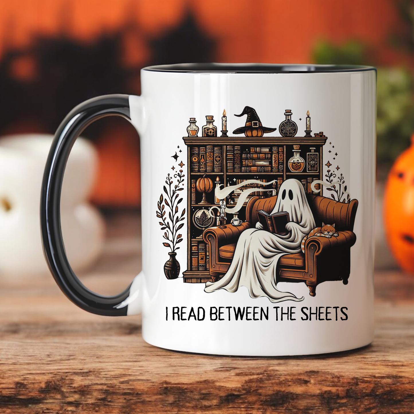 Ghost Mug | Book Lover Halloween Mug