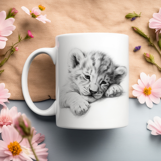 Lion Cub Sketchy Mug