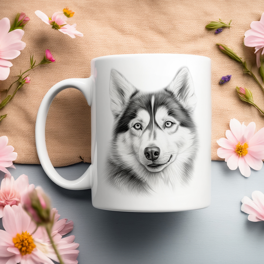 Husky Sketchy Mug