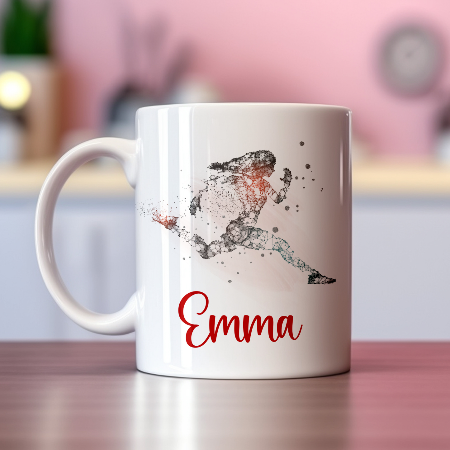 Running Woman Personalised Mug