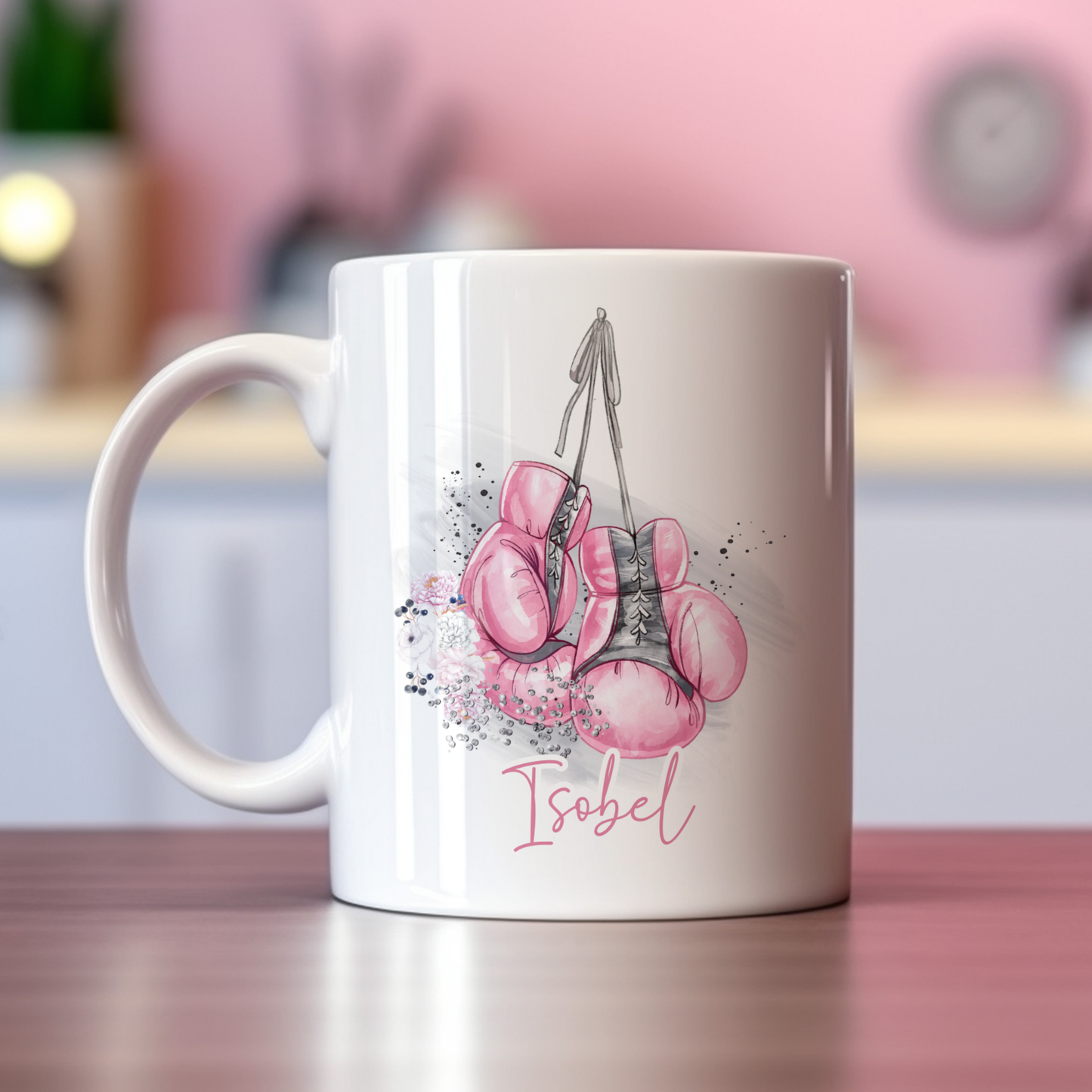 Boxing Girl Personalised Mug