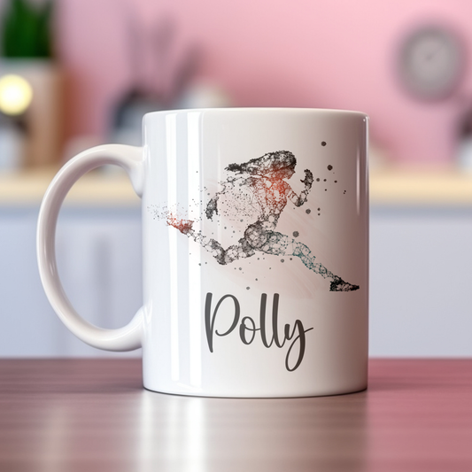 Running Woman Personalised Mug