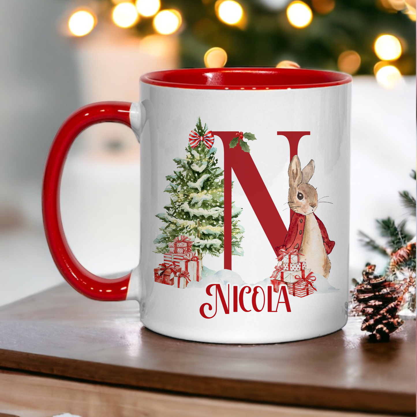 Christmas Rabbit Mug