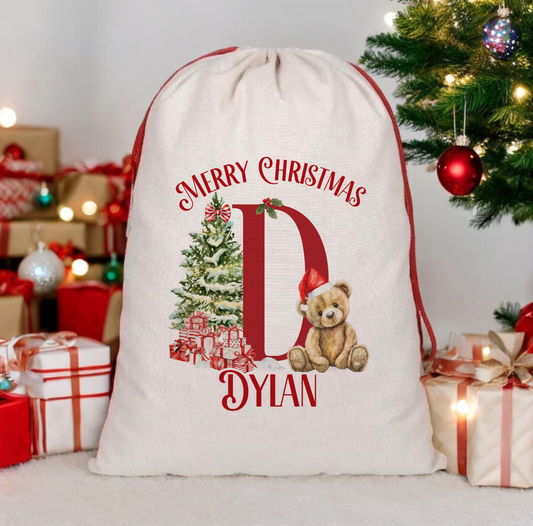 Christmas Bear Santa Sack