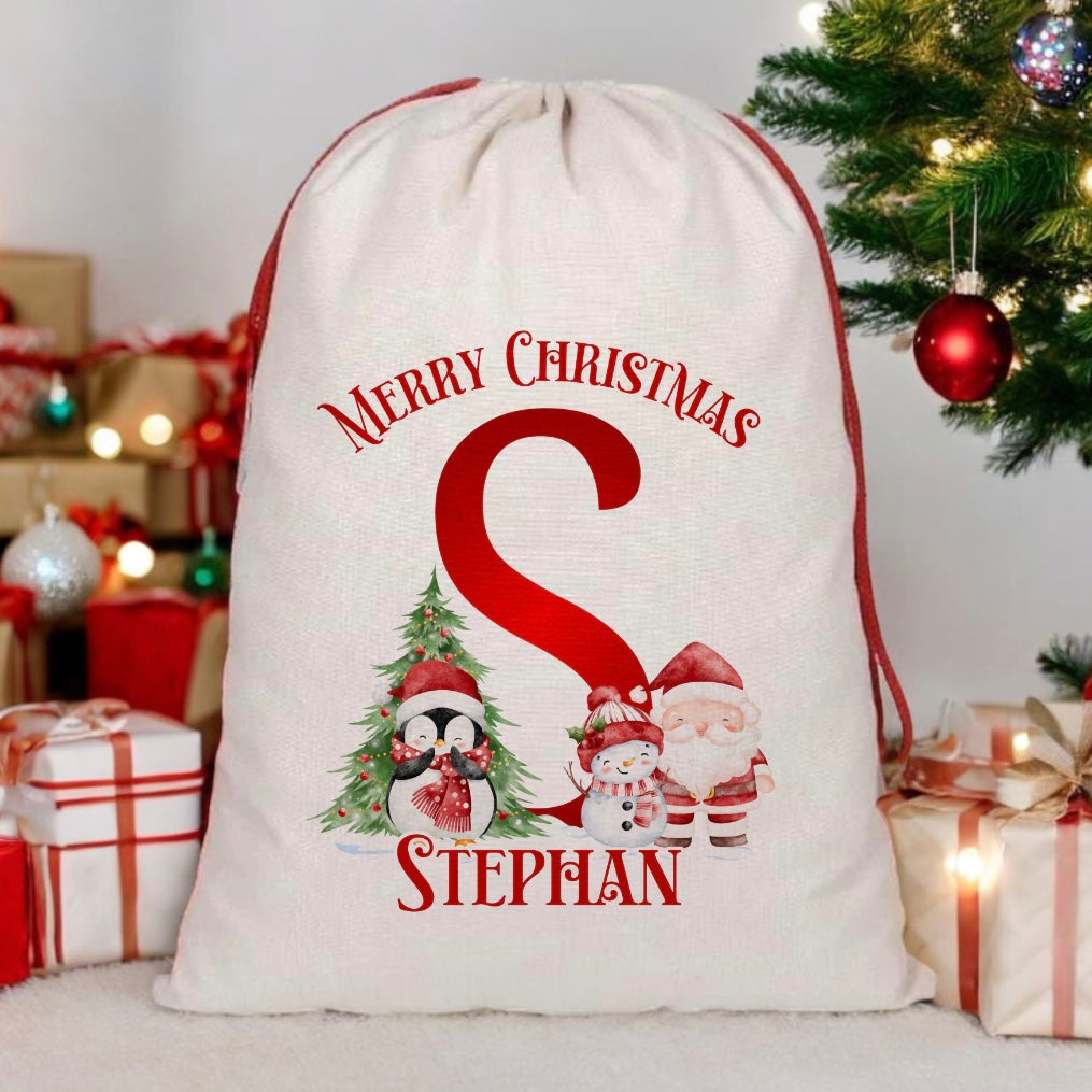 Christmas Santa & Friends Santa Sack