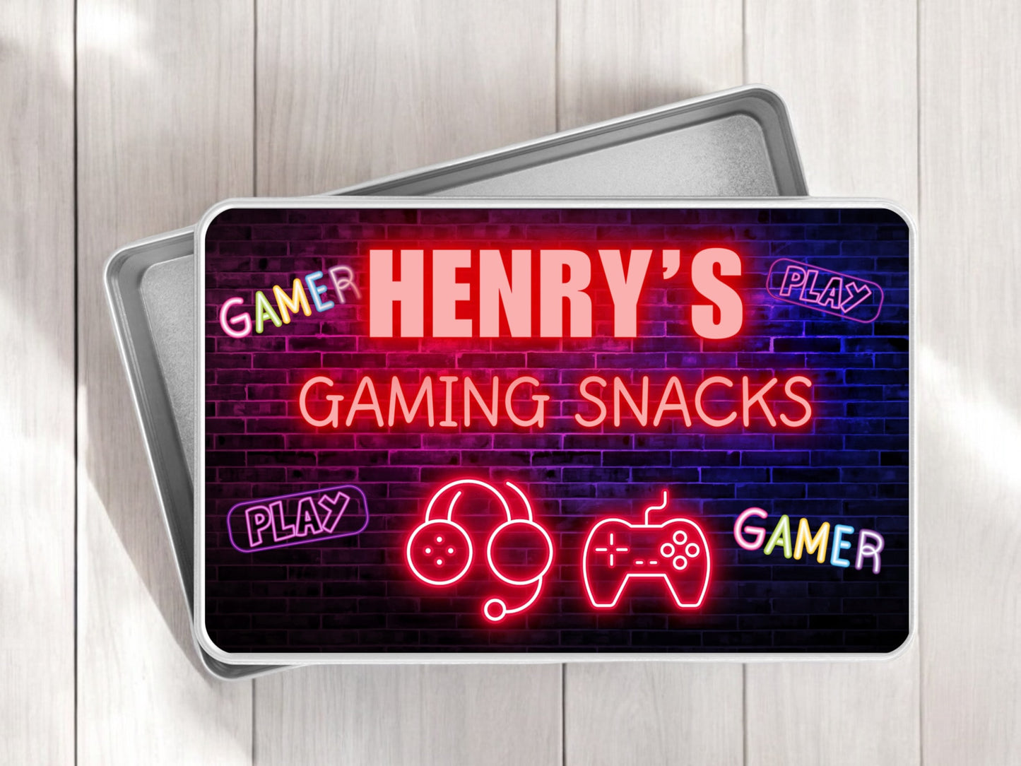 Gamer Snack Tin | Five Colours | Gamer Gift