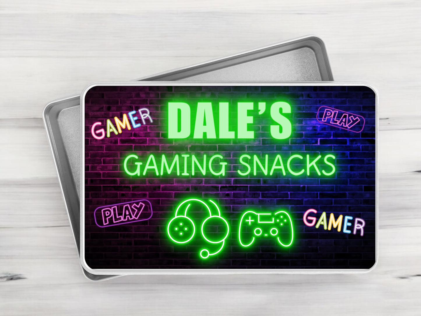 Gamer Snack Tin | Five Colours | Gamer Gift