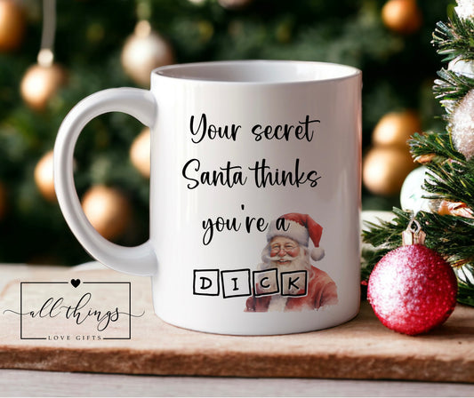 Secret Santa Christmas C*nt Swear Rude Mug